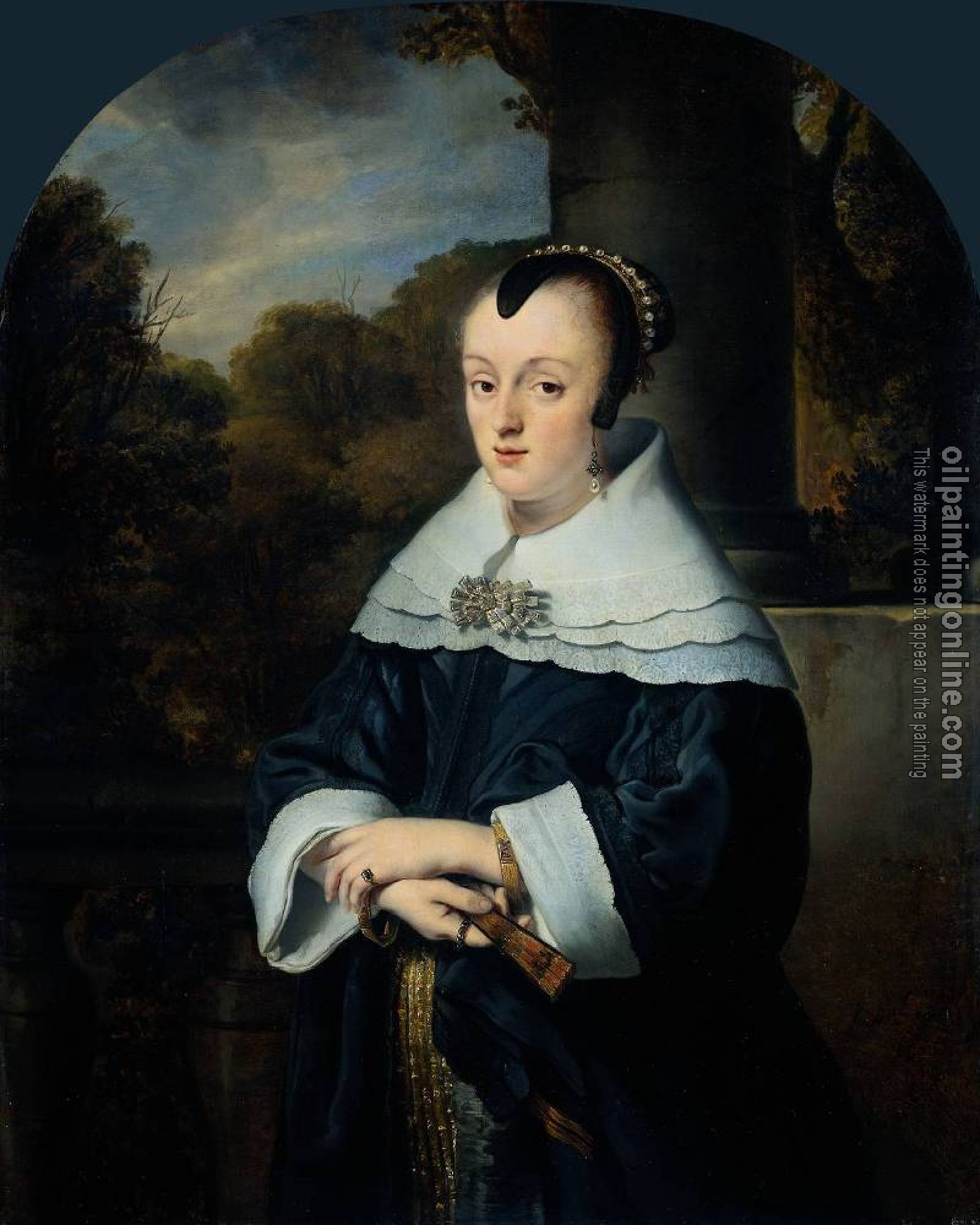 Ferdinand Bol - Maria Rey Wife of Roelof Meulenaer